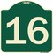Signmission Sign with Number 16 Heavy-Gauge Aluminum Architectural Sign, 18" x 18", G-1818-22906 A-DES-G-1818-22906 - alternate 1